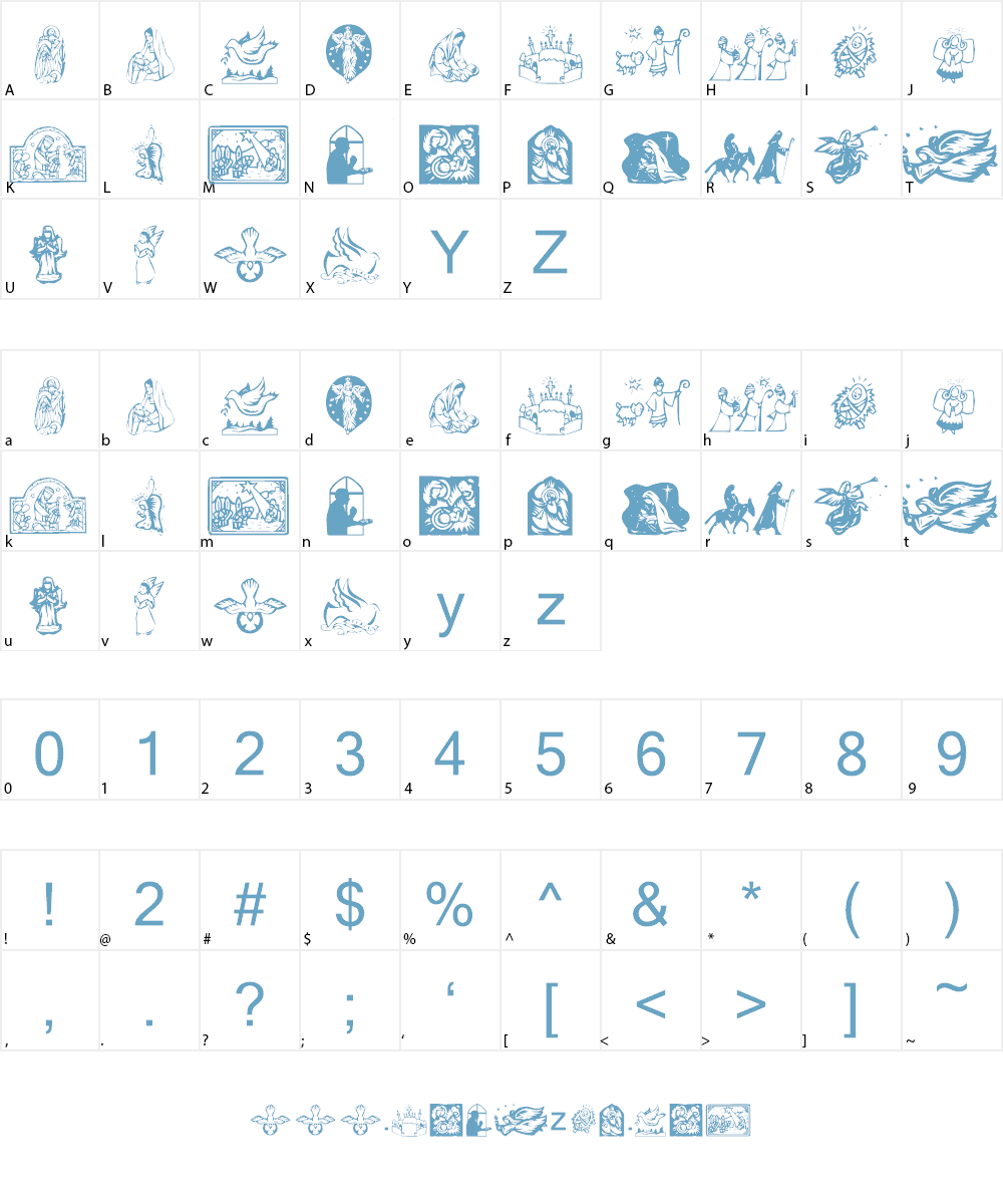 KR Christmas Dings 2004 Four Font Character